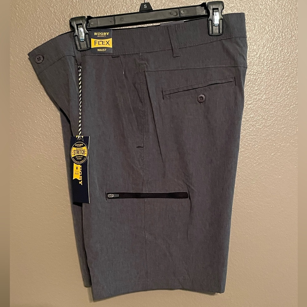 Men’s new modern stretch dark gray shorts